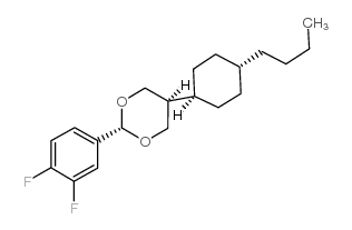trans-2-(3,4-difluorophenyl)-5-(trans-4-n-butylcyclohexyl)-1,3-dioxane结构式