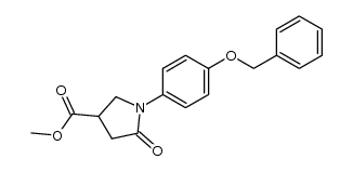 methyl 1-(4-benzyloxyphenyl)-5-oxo-3-pyrrolidinecarboxylate Structure