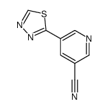 5-(1,3,4-thiadiazol-2-yl)pyridine-3-carbonitrile结构式