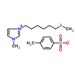 1-甲基-3-[6-(甲硫基)己基]咪唑对甲苯磺酸盐结构式