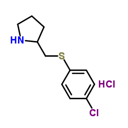 2-(4-Chloro-phenylsulfanylmethyl)-pyrrolidine hydrochloride结构式