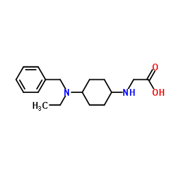 N-{4-[Benzyl(ethyl)amino]cyclohexyl}glycine Structure