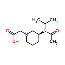 {(3S)-3-[Acetyl(isopropyl)amino]-1-piperidinyl}acetic acid Structure