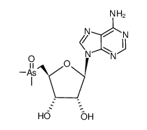9-(5'-deoxy-5'-dimethylarsinoyl)-9H-adenosine结构式