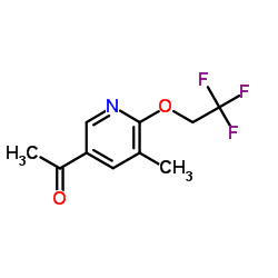 1-[5-Methyl-6-(2,2,2-trifluoroethoxy)-3-pyridinyl]ethanone Structure