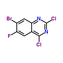 7-Bromo-2,4-dichloro-6-fluoroquinazoline Structure