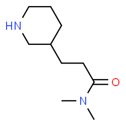 N,N-dimethyl-3-piperidin-3-ylpropanamide(SALTDATA: 2HCl 0.5H2O)结构式