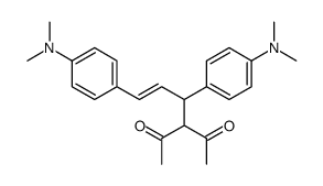 3-[1,3-bis[4-(dimethylamino)phenyl]prop-2-enyl]pentane-2,4-dione Structure