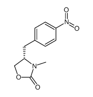 (S)-3-Methyl-4-(4-nitrobenzyl)-2-oxazolidinone结构式