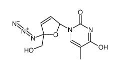 1-[(2R,5S)-5-azido-5-(hydroxymethyl)-2H-furan-2-yl]-5-methylpyrimidine-2,4-dione结构式