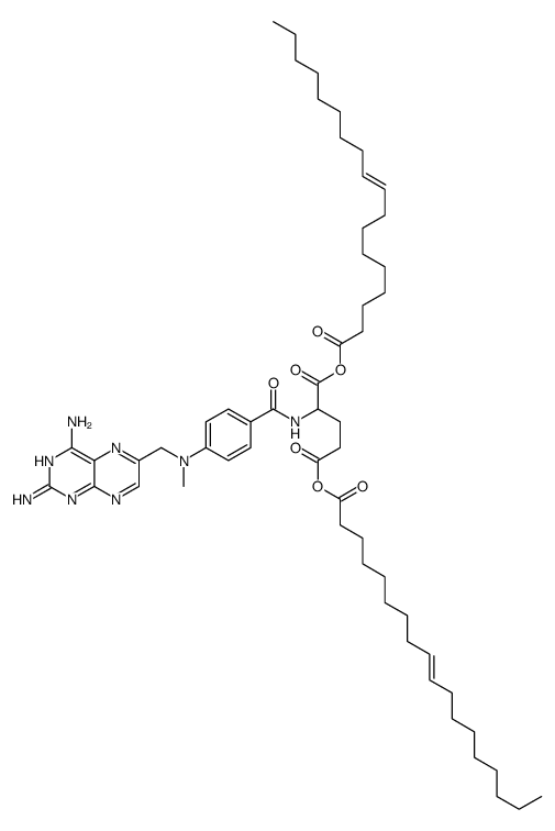 dioctadec-9-enoyl 2-[[4-[(2,4-diaminopteridin-6-yl)methyl-methylamino]benzoyl]amino]pentanedioate结构式