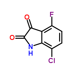 7-Chloro-4-fluoro-1H-indole-2,3-dione结构式