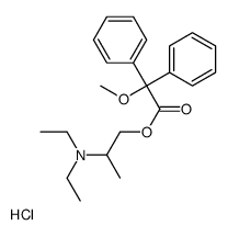 diethyl-[1-(2-methoxy-2,2-diphenylacetyl)oxypropan-2-yl]azanium,chloride Structure