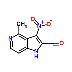 4-Methyl-3-nitro-1H-pyrrolo[3,2-c]pyridine-2-carbaldehyde结构式