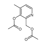 (3-acetyloxy-4-methylpyridin-2-yl)methyl acetate结构式