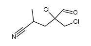 2-chloro-2-chloromethyl-4-cyano-4-methylbutyraldehyde Structure