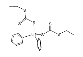 bis(S-ethyl trithiocarbonato)diphenylgermanium结构式