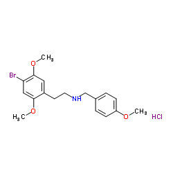 2-(4-Bromo-2,5-dimethoxyphenyl)-N-(4-methoxybenzyl)ethanamine hydrochloride (1:1)结构式