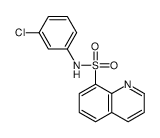 N-(3-chlorophenyl)quinoline-8-sulfonamide结构式