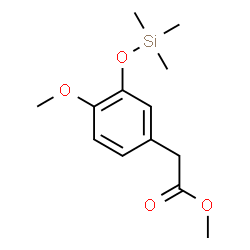 [4-Methoxy-3-(trimethylsiloxy)phenyl]acetic acid methyl ester结构式
