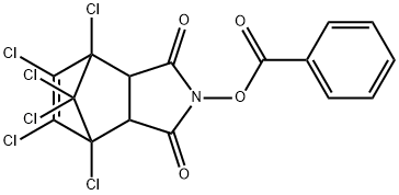 4,7-Methano-1H-isoindole-1,3(2H)-dione, 2-(benzoyloxy)-4,5,6,7,8,8-hexachloro-3a,4,7,7a-tetrahydro- Structure