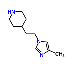 4-[2-(4-Methyl-1H-imidazol-1-yl)ethyl]piperidine结构式