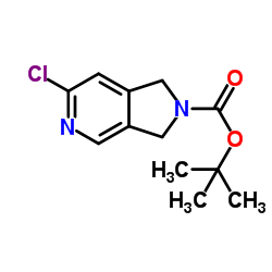 2-Methyl-2-propanyl 6-chloro-1,3-dihydro-2H-pyrrolo[3,4-c]pyridine-2-carboxylate结构式
