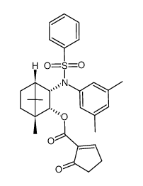 (1R,2R,3S,4S)-(3-(N-benzenesulfonyl-N-(3,5-dimethylphenyl)-amino)-2-bornyl)-2-oxo-cyclopentene-carboxylate Structure