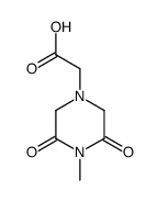 1-Piperazineaceticacid,4-methyl-3,5-dioxo-(9CI) Structure