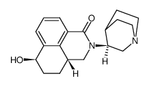 2-(1'-azabicyclo[2.2.2]oct-3'S-yl)-6R-hydroxy-2,3,3aR,4,5,6-hexahydro-1H-benz[de]isoquinoline-1-one结构式