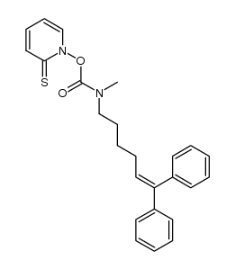 1-[(methyl(6,6-diphenyl-5-hexenyl)carbamoyl)oxy]-2(1H)-pyridinethione Structure