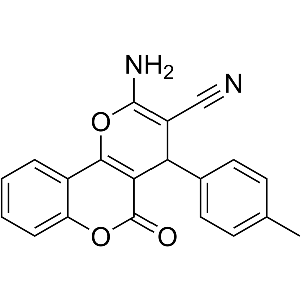 2-氨基-5-氧代-4-(对甲苯基)-4H,5H-吡喃并[3,2-c]苯并吡喃-3-甲腈图片