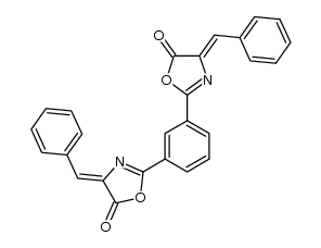 2,2'-(1,3-phenylene)bis(4-benzylideneoxazol-5(4H)-one) Structure