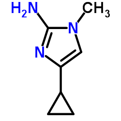 4-Cyclopropyl-1-methyl-1H-imidazol-2-amine结构式