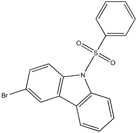 3-bromo-9-(phenylsulfonyl)-9H-carbazole结构式