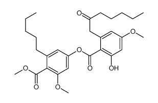 4-[2-Hydroxy-4-methoxy-6-(2-oxoheptyl)benzoyloxy]-2-methoxy-6-pentylbenzoic acid methyl ester结构式
