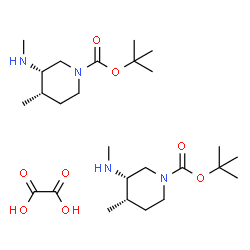 tert-butyl (3S,4S)-4-methyl-3-(methylamino)piperidine-1-carboxylate hemioxalate Structure