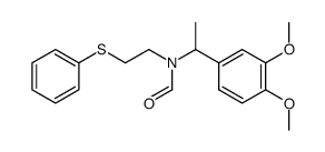 N-(1-(3,4-dimethoxyphenyl)ethyl)-N-(2-(phenylthio)ethyl)formamide结构式