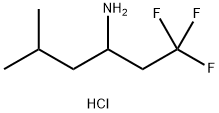 1,1,1-三氟-5-甲基己-3-胺盐酸盐结构式