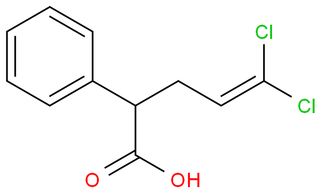 5,5-dichloro-2-phenylpent-4-enoic acid Structure