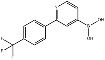 2-(4-Trifluoromethylphenyl)pyridine-4-boronic acid Structure