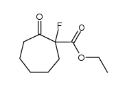 1-Fluor-2-oxo-cycloheptancarbonsaeureaethylester结构式