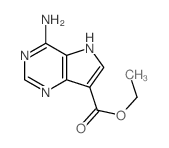 5H-Pyrrolo[3,2-d]pyrimidine-7-carboxylicacid, 4-amino-, ethyl ester结构式