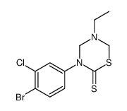 3-(4-bromo-3-chlorophenyl)-5-ethyl-1,3,5-thiadiazinane-2-thione结构式