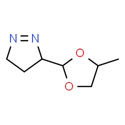1-Pyrazoline,3-(4-methyl-1,3-dioxolan-2-yl)- (8CI) structure