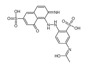 5-[(4-acetamido-2-sulphonatophenyl)azo]-6-amino-4-hydroxynaphthalene-2-sulphonic acid Structure