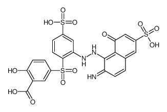 5-[[2-[(2-amino-8-hydroxy-6-sulpho-1-naphthyl)azo]-4-sulphophenyl]sulphonylsalicylic acid structure