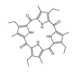 2,7,12,17-Tetraethyl-3,8,13,18-tetramethyl-21H,23H-porphyrin-5,10,15,20(22H,24H)-tetrone structure