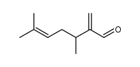 3,6-dimethyl-2-methylene-hept-5-enal结构式