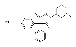 (1-methyl-3,4,5,6-tetrahydro-2H-pyridin-3-yl)methyl 2-methoxy-2,2-diph enyl-acetate chloride structure